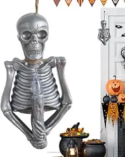 Skeleton with Light,Skeleton Decor Props | Lighted Glowing Skeleton Decorations Outdoor for Front Door
