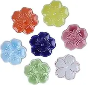 UTHCLO 7pcs Chopstick Holder Kitchen Chopstick Storage Chopsticks Rest Chopstick Rest Cherry Blossom Cherry Blossom Chopsticks Japan Chopsticks Rack Organizers Holders Ceramics
