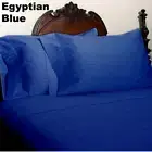 King Egyptian Blue Stripe Bed Sheet Set 1000 Thread Count 100% Egyptian Cotton