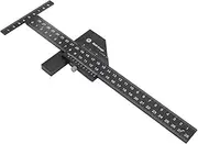 Woodworking Scriber, T Shaped Woodworking Ruler, Aluminum Alloy Marking Measuring Gauge DIY Carpentry Tool, Multifunction Ruler Scriber Measuring Carpenter Gauge DIY Tools