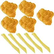 ibasenice 10pcs Artificial Chicken Fries Realistic Food Model for Home Decor Store Display