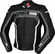 IXS RS-600 1.0, leather jacket , color: Black/Grey/White , size: 102