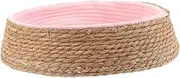 ibasenice Warm Pet Sleeping Pad Round Woven Rattan Nest Comfortable Cat Bed Puppy Mattress