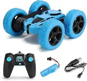 ONAu. Remote Control Car RC Cars - Drift High Speed Off Road Stunt Truck, Race Toy with Rechargeable Battery, 4 Wheel Drive, Cool Birthday Gifts for Boys and Girls Ages 6+ Year Old Kids (Blue)