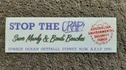 Vintage 1990 surf sticker – Stop the Crap Save Manly & Bondi Beaches