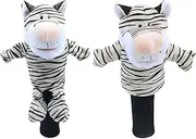Amagogo 2 Pieces Tiger Plush Golf Club Head Covers Women Men Anti Scratch Protector
