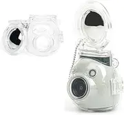 for Instax Pal Selfie Mirror Crystal Case,Protective Case with Selfie Mirror for Instax Pal, Transparent Cover Sleeve Scratch and Fall Resistant Set