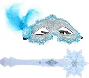 JUMPLAWN Light Up Snowflake Princess Wand for Motion Sensitive Glow Stick for Birthday Parties and Cosplay Imagination Enhancer and Roleplaying Accessory