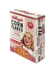 KELLOGG'S CORN FLAKES Retro Storage Tin Box Vintage Style Large