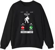 [X.Style] Salsa is Calling and I Must Go Phone Screen ds031 Sweater Black M