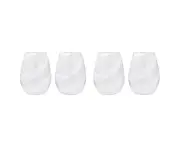 2x 2pc Tempa Skylar Frost Stemless Red/White Wine Glass Drinkware/Bar Set