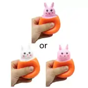Fidget Squeeze Toy Carrot Rabbit Pop-Out Pinch Toy Hand-squeeze Stress Reliever