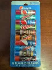 Pepsi Taste Beauty - Flavored Lip Balms - 0.12 Oz Each Stick - 10 Pk