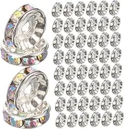 COHEALI DIY Jewelry Making: 100pcs Small Metal Spacer Beads Zinc Alloy 10mm Ab Bracelet Making Accessories
