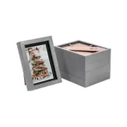 Nicola Spring Acrylic 3D Box Photo Frames with 4" x 6" Mounts - 5" x 7" - Grey - Pack of 5