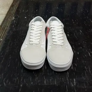 VANS Old Skool 白色 藍線 藍色 白藍 全白 帆布 麂皮 基本款 板鞋