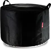 SheeChung Fire Pit Cover for Solo Stove Bonfire Outdoor Smokeless Firepit-Small Round Waterproof 600D Polyester Shelter,Air Vents,Anti-UV&Tear Resistant-Fits for 16”-22” Gas Fire Pit Table 22"D x 16"H