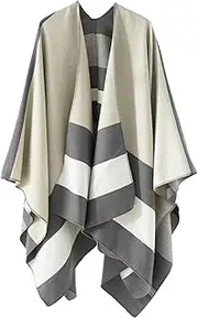 [generic] Women's Shawl Wraps Open Front Poncho Capes Oversized Sweaters Fashion Shawls for Fall