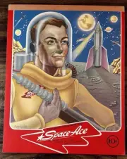 Space Ace - Explores Moon Interplanetary Expedition Force Writing Notepad 1950s