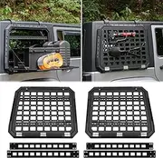 Z8 Rear Window Storage Panel Kit,Modular Tactical Molle Platform Compatible with 2007-2018 Jeep Wrangler JK & JLU 4 Doors,Left & Right Rear Window Install,Camping Gear, Off-Road Accessories