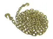 3/8'' x 25' Binder Transport Chain Cargo Flatbed Grade 70 w/ Clevis Grab Hooks