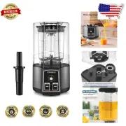 80oz Commercial Blender with Soundproof Cover & 1500W Power for Perfect Blending