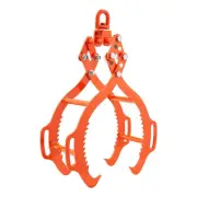 36in Log Lifting Tongs 4 Claw Solid Steel Log Grapple Swivel Log Tools