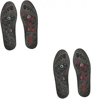 FOMIYES 2 Pairs Magnetic Reflexology Insoles for Foot Acupressure Toe Cushions for Shoes