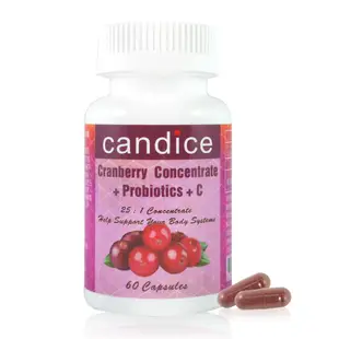 【Candice】康迪斯天然蔓越莓+益生菌膠囊(60顆*4瓶)