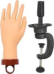 Practice Hand For Acrylic Nails | Nail Practice Hand | Flexible Training Hand Professional Nails Art Hand Tools | Nail Hand Practice Model | Flexible Fake Hand With Stand | Nail Training Hand