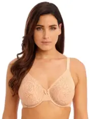 NWT Wacoal 851205 Halo Lace Molded Underwire Bra with J-Hook 38DD Peach