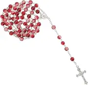 [CATIEBYE] Cross Rosary Necklace for Shower Baptism Favors Christening Chic Design Comfortable Skin Friendly for Boys Celebrations