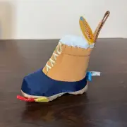 Bark Box Autumn Tail Barkwoods Boot Plush Fall Leaves Brown Size M/L Dog Toy NEW