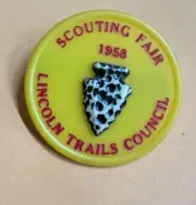 Boy Scout Neckerchief Slide Lincoln Trails Council Scouting Fair 1958