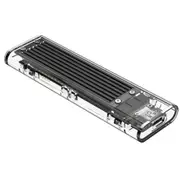 Orico Transparent M.2 NVME USB3.1 Gen.2 USB-C SSD Enclosure - Black [ORICO-TCM2-C3-BK-BP-HW]