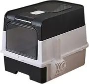 Cat Litter Box - Large Foldable Enclosure Litter Tray | Portable Odor Control Box | Lightweight Travel-Friendly Cat Toilet, Enclosed Litters Pan with Scoop, Sifting Waste Supplies for Pets