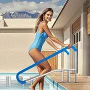 Pool Handrail 54 x 36 inch Stainless Steel with Base Plate for Spas
