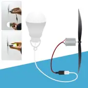 Micro Mini DIY Wind Turbine Motor Blade W/Bulb Model Kit Science Teaching Tools