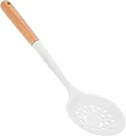 Cabilock Silicone Slotted Spoon Set Large Colander Spoon Flat Strainer Surface Skimmer for Hot Strainer