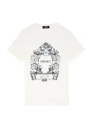 Versace Kids Printed Cotton T-shirt (8-14 Years) - White - 10YR (10 Years) 10YR (10 years)