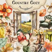 Junk Journal Supplies, Country Cozy Die Cuts Set, Scrapbooking, Junk Journal Tag