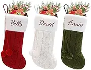 Personalized Christmas Stocking,Custom Embroidered Name Family Christmas Stocking,Xmas Stocking Fireplace Hanging Stocking with Name Embroidery for Holiday Party Decoration (1 pcs)