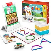 Osmo-Little Genius Starter Kit for iPad + Early Math Adventure-6 Educational Learning Games Ages 3-5-Counting, Shapes,Phonics & Creativity-STEM Toy Gifts-Kids(Osmo iPad Base Included-Amazon Exclusive)