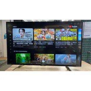 二手中古電視，東元4K聯網電視，型號：TL43U1TRE內建you tube迪士尼及Netflix保固保固三個月