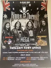 Official Australian Tour Poster Kings Of Thrash July 23 The Mega Years 30 x 42cm
