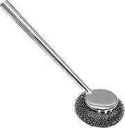 Stainless Steel Scrubber | Ergonomic Grip Multipurpose Steel Wool Dish Scrubber - Portable Cleaning Supplies for Pots Cookers Tableware Sinks Range Hoods