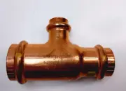Viega ProPress tee, 1" x 3/4" x 1/2"