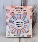 NIB Skinny Dip London Peachy Ombre Print Icon False Fake Press On Glue Nails