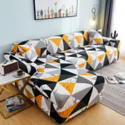 Geometric Pattern Sofa Cover Elastic Sofa Cover Soft Sofa Cover Stretch Slipcover Sofa Protector Cover -Orange