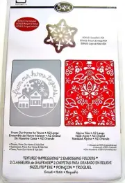 Christmas From Our Home Sizzix Embossing Folder & Sizzlits Snowflake #24 Die Set